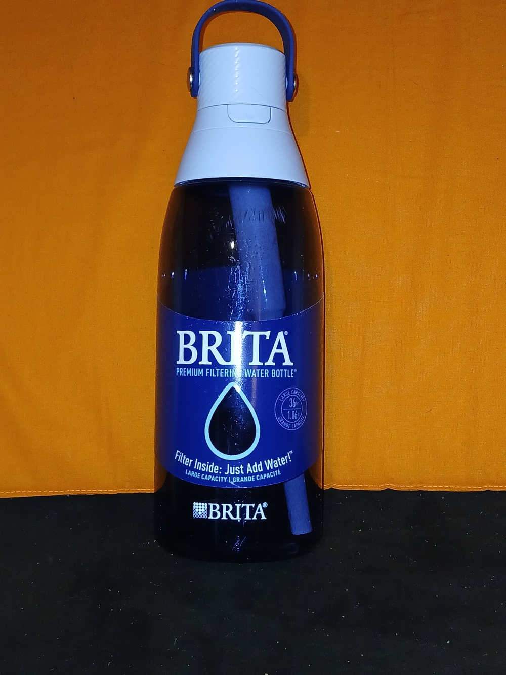Brita Blue & White Filtered Water Bottle with Handle